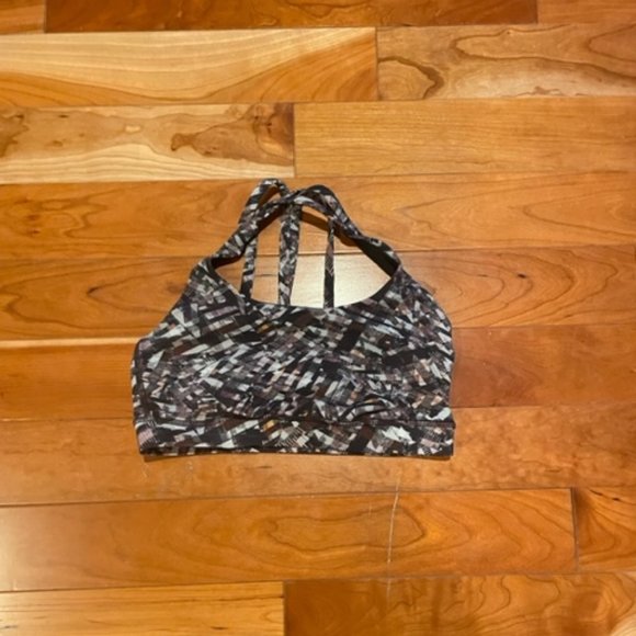 lululemon Energy Printed Sports Bra Size 6 - Picture 1 of 3